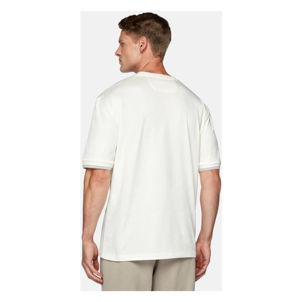 Boggi Milano T-shirt van katoenmix White Heren