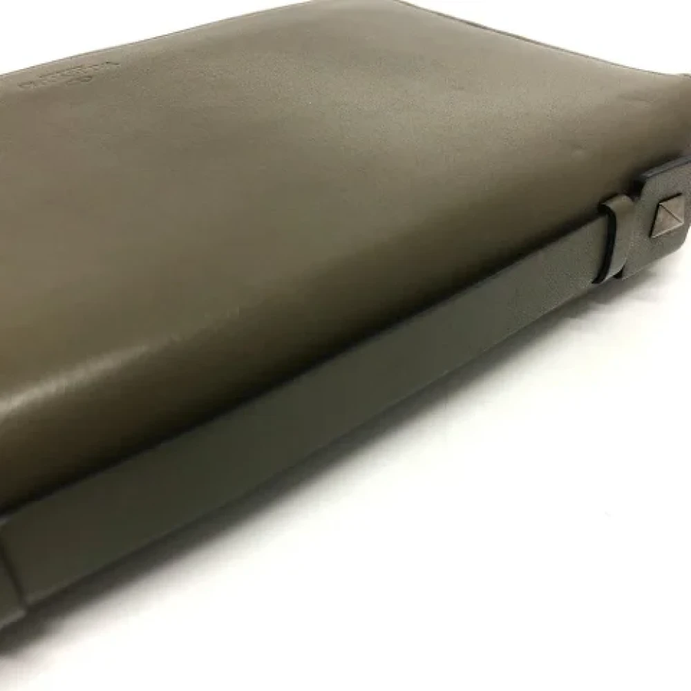 Valentino Vintage Pre-owned Leather wallets Green Dames