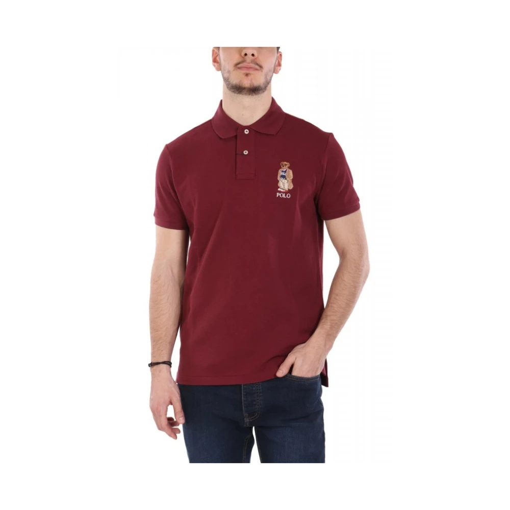 Ralph Lauren Röd Custom Slim Polo