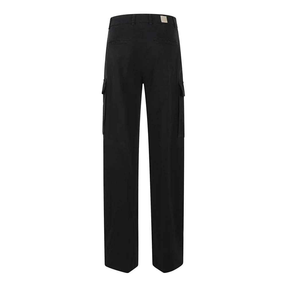 True Royal Zwarte Zijden Blend Broek Black Dames