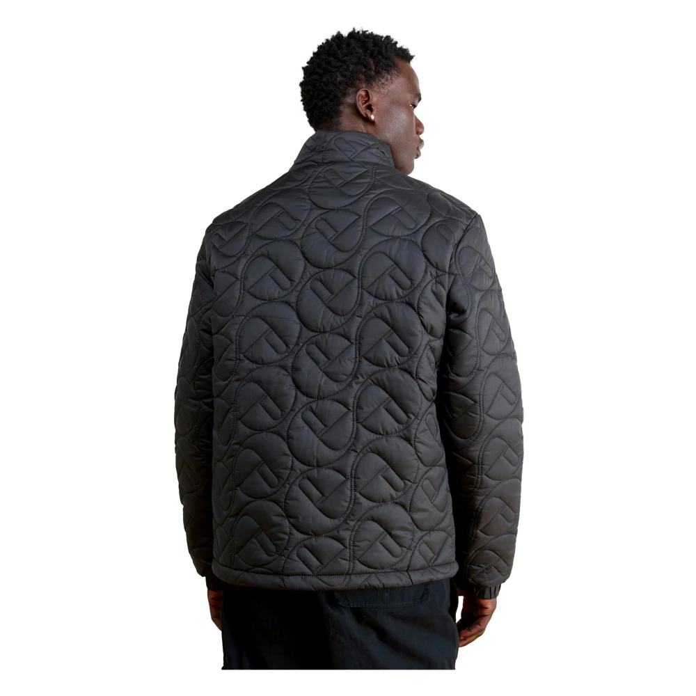 Ellesse Zwarte Gewatteerde Jas Villanova Stijl Black Heren