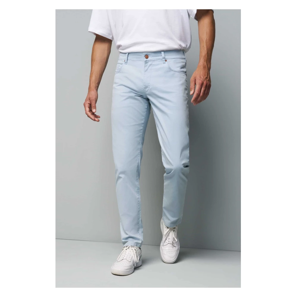 Meyer Slim-Fit Jeans met Microstructuur Blue Heren