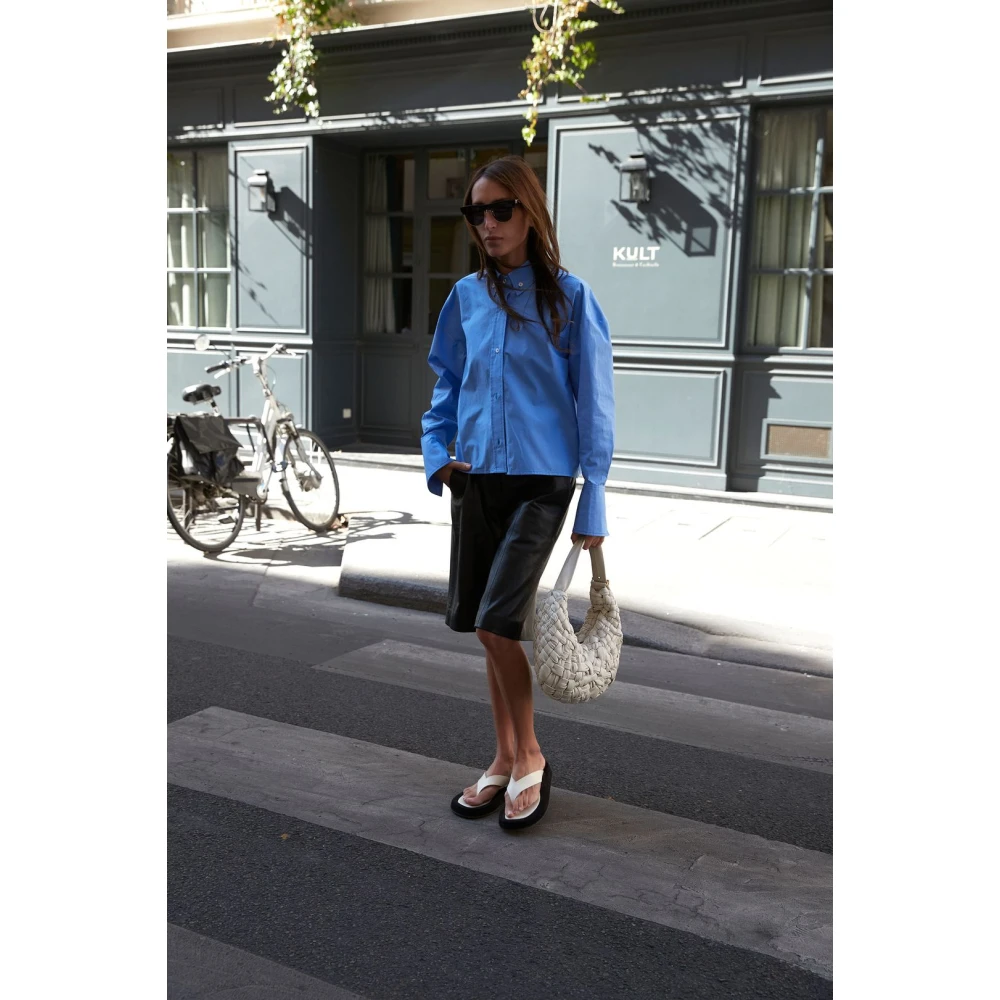 Loulou Studio Blauwe Overhemd met Lange Mouwen Blue Dames