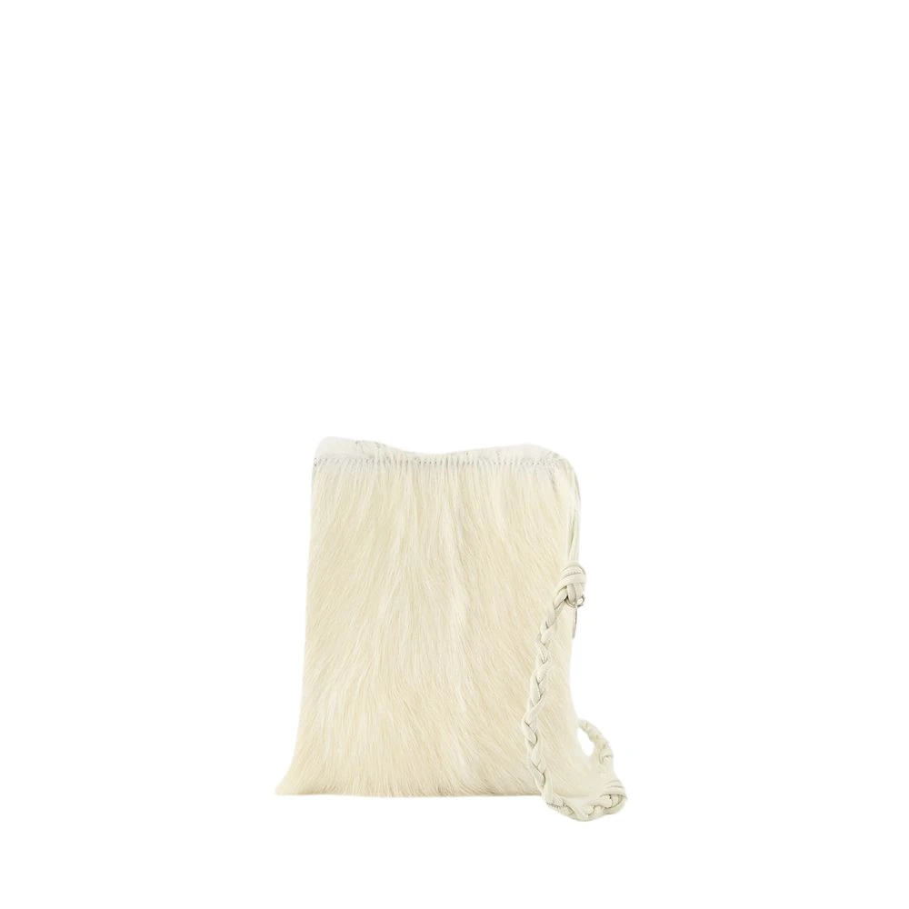 Jil Sander Women's White Leather Crossbody Bag Tangle