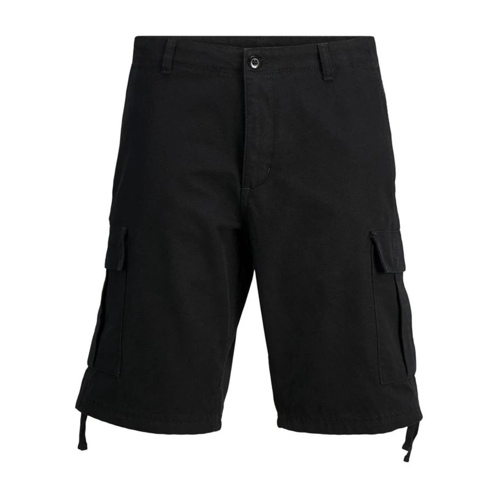 Jack & Jones Men's Black Cotton Bermuda Shorts Collection For