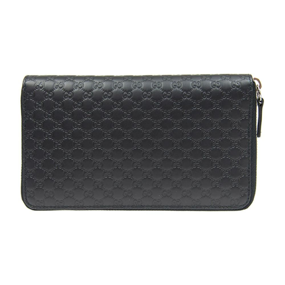 Gucci Zwarte leren bifold portemonnee Black Unisex