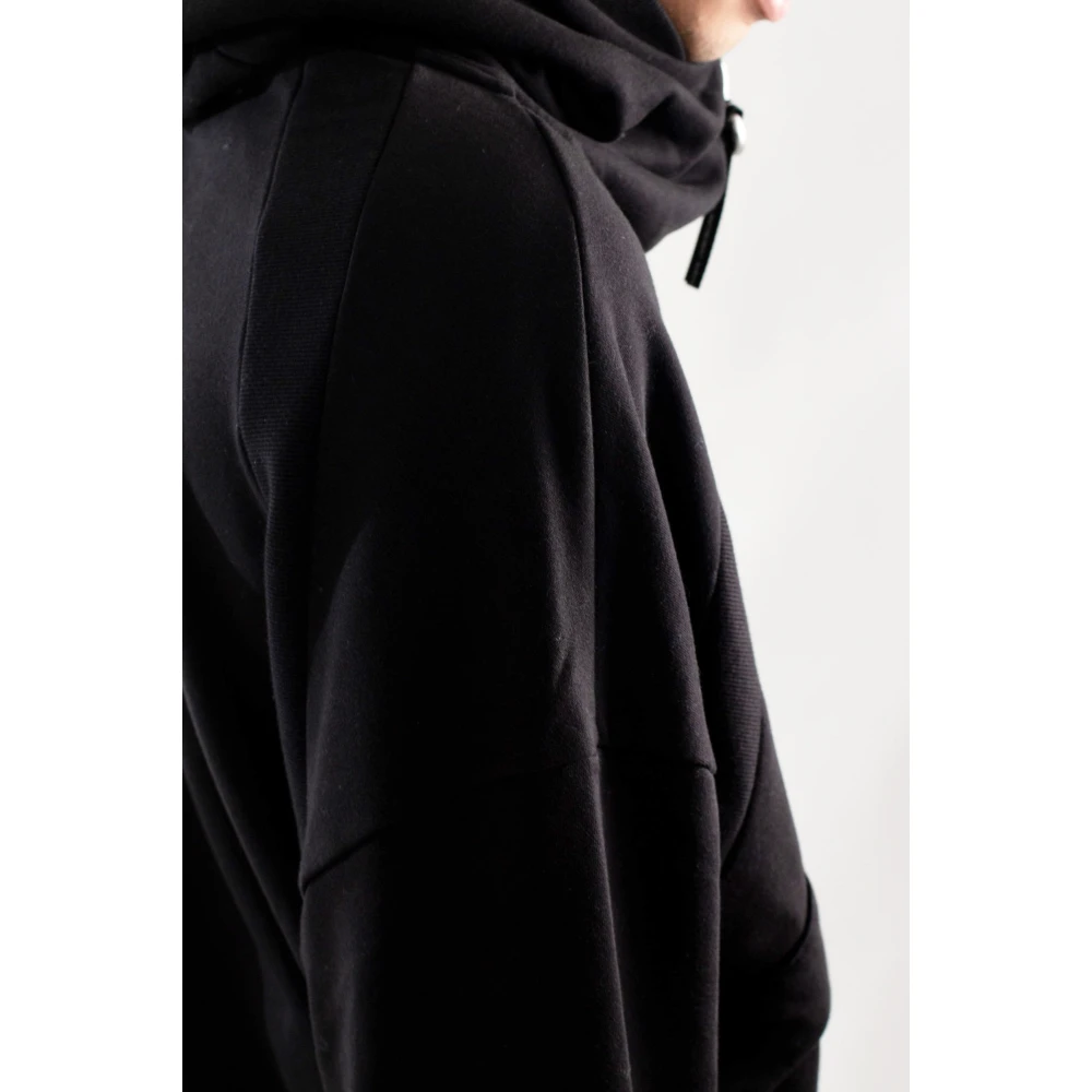 Krakatau Oversize Zip Hoodie in Zwart Black Heren