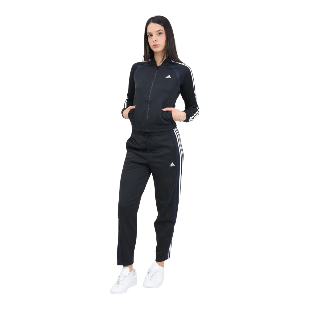 Adidas Zwarte Sportieve Teamsport Jurk Black Dames