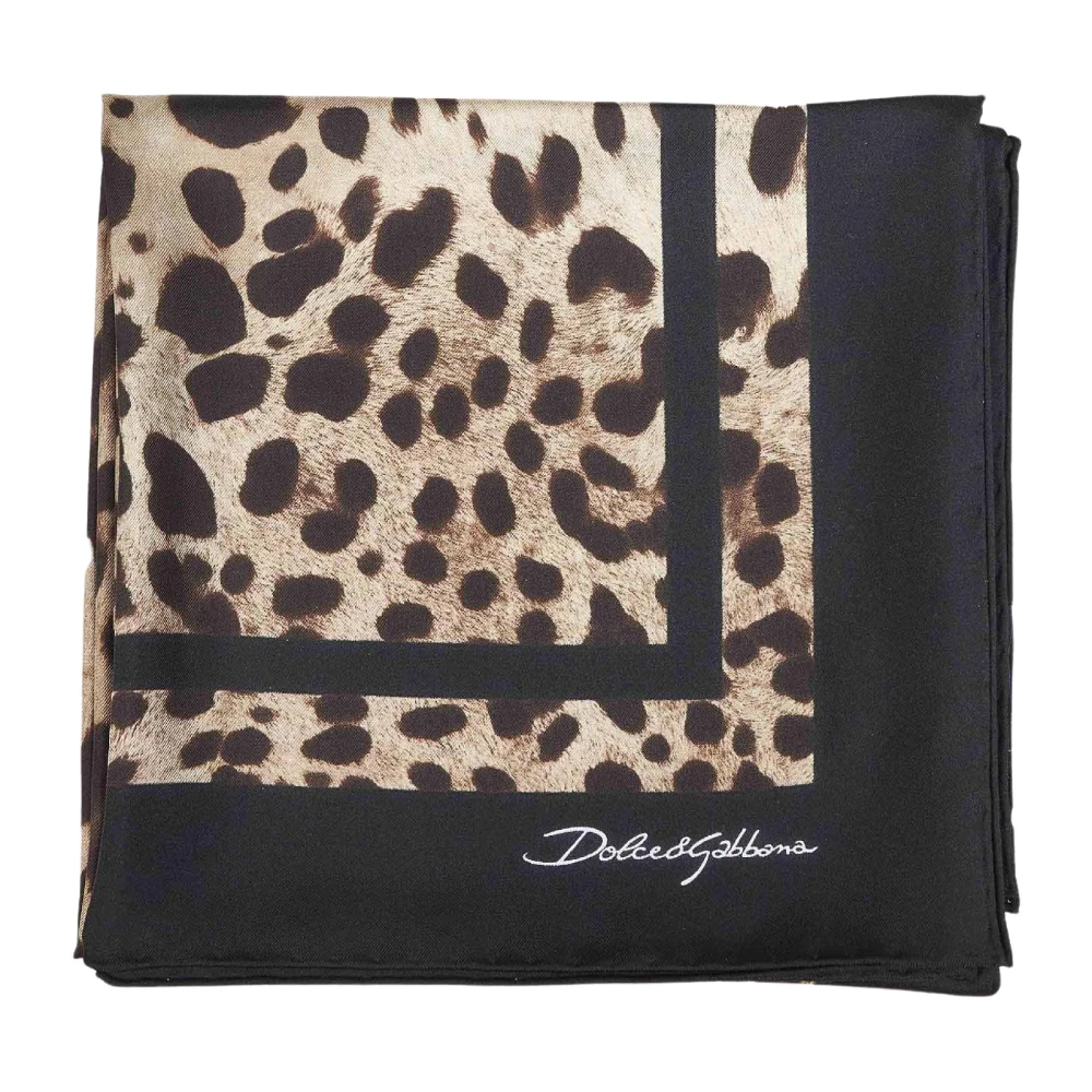 Dolce & Gabbana Women's Multicolor Leopard-Print Silk Twill Foulard - Silk Scarves - One Size - Accessories