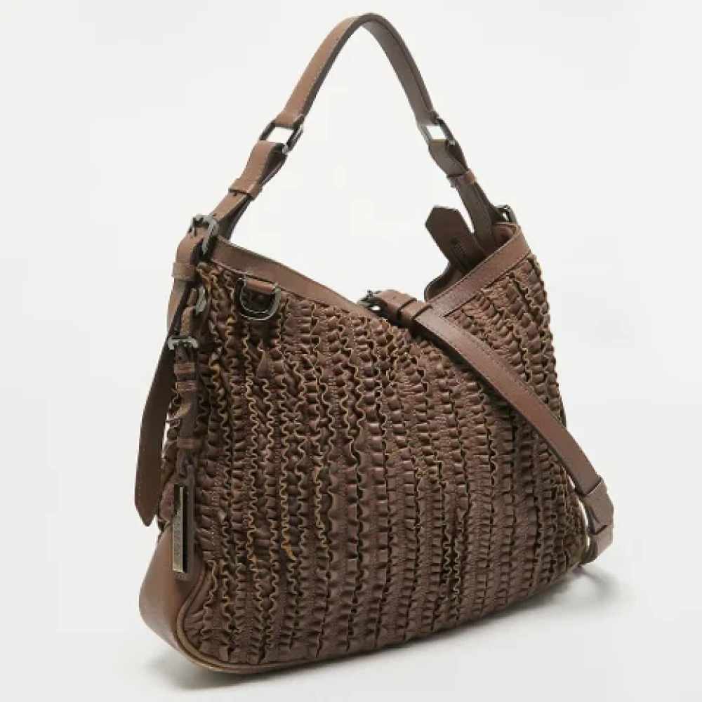 Burberry Vintage Pre-owned Leather handbags Brown Dames