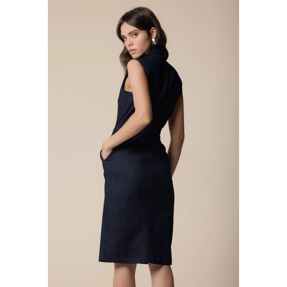 Kocca Elegante Midi Jurken voor Vrouwen Blue Dames