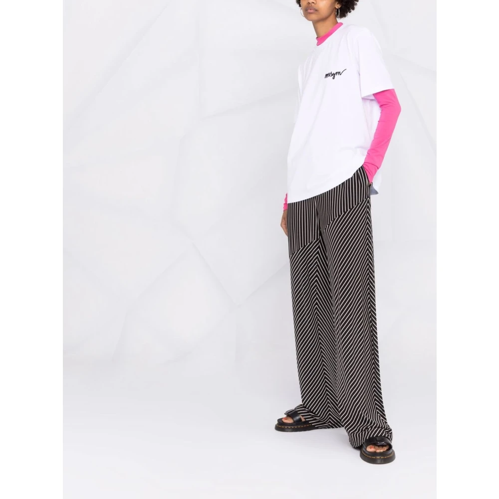 Msgm Casual Katoenen T-Shirt White Dames