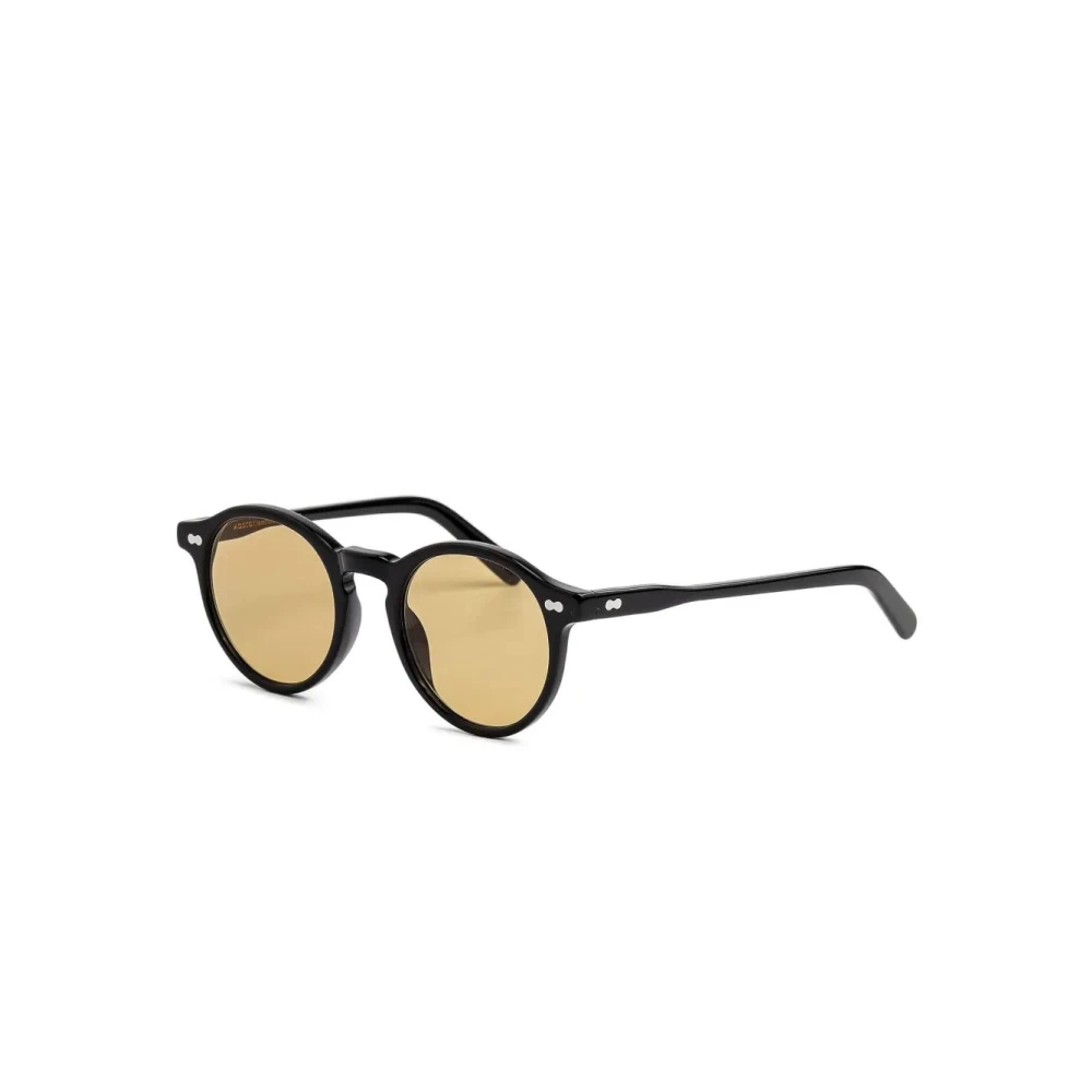 Moscot Unisex Black Sunglasses, 49 Mm, Miltzen Base 2 Sun Amber Sunglasses