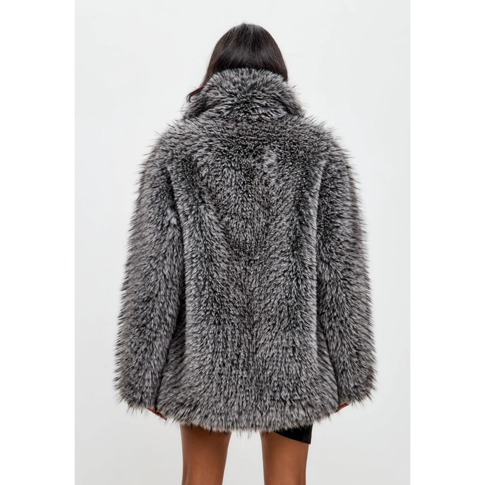 Cesare Gaspari Faux Fur & Shearling Jackets Gray Dames