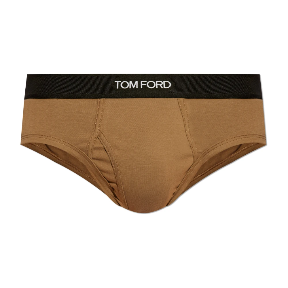 Tom Ford Slips met logo Brown Heren