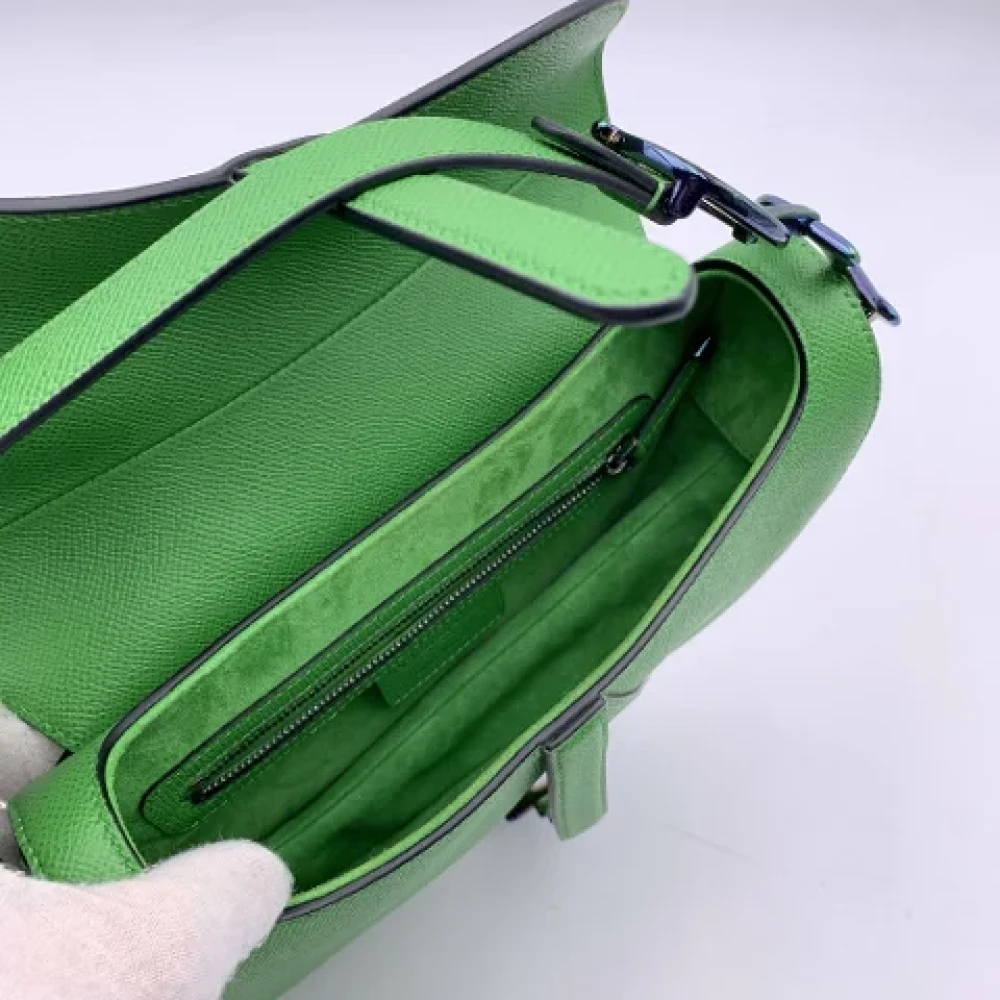 Dior Vintage Pre-owned Leather dior-bags Green Dames