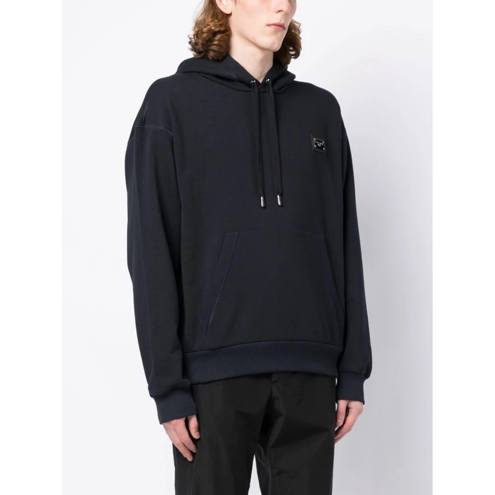 Dolce & Gabbana Blauwe Hoodie Essential Blue Heren