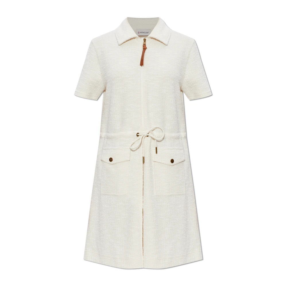 Moncler Women's Beige Short Dresses, S, Dress With Pockets