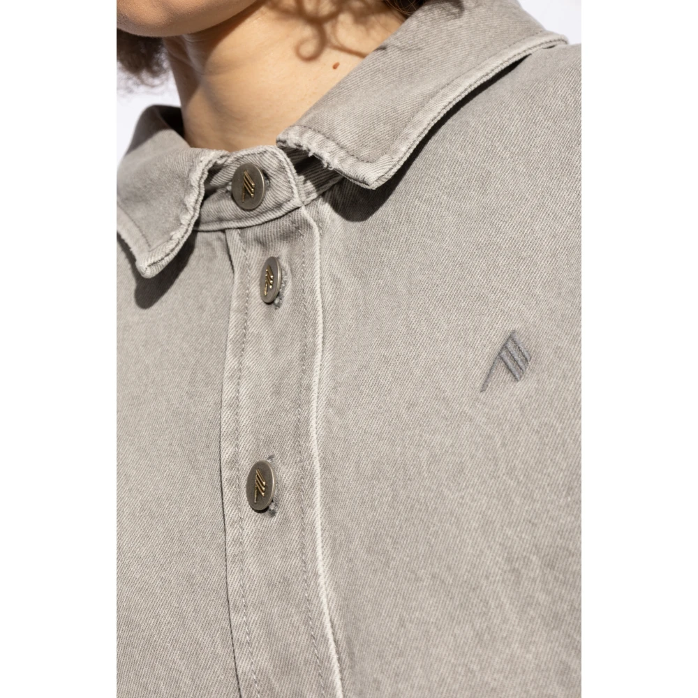 The Attico Denim overhemd Gray Dames
