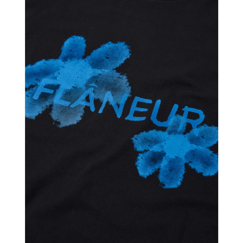 Flâneur Bloemen Aquarel Overhemden Black Heren