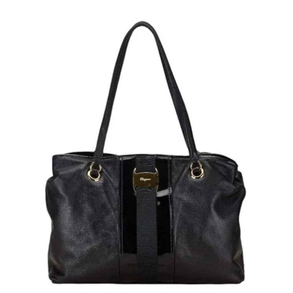 Salvatore Ferragamo Pre-owned Leather handbags Black Dames