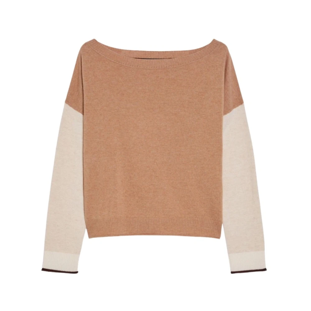 Pennyblack Wol Kasjmier Boxy Fit Trui Brown Dames