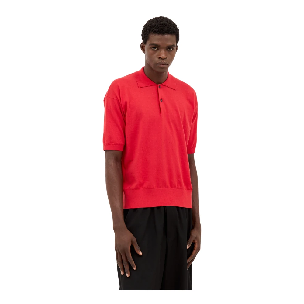 The Row Katoen-Kasjmier Gebreide Top Red Heren