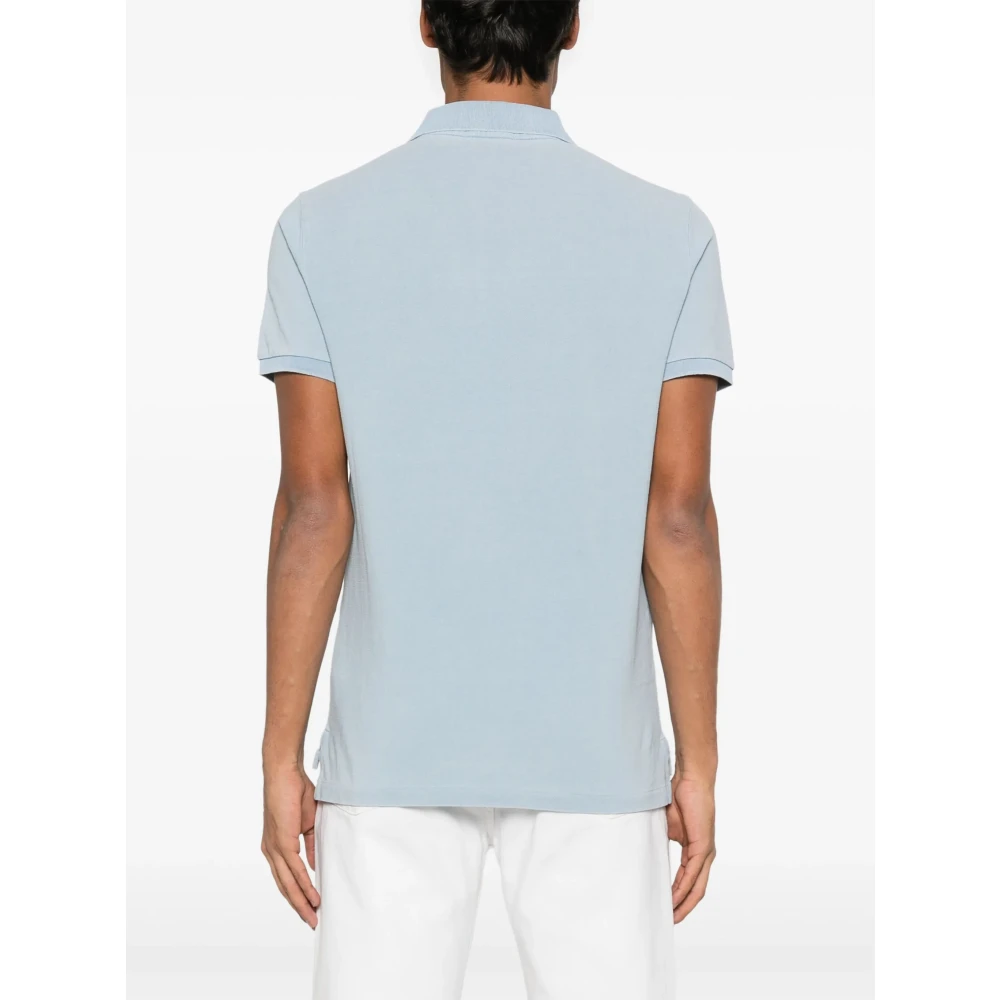 Polo Ralph Lauren Aangepaste Slim Fit Katoen Mesh Polo Blue Heren