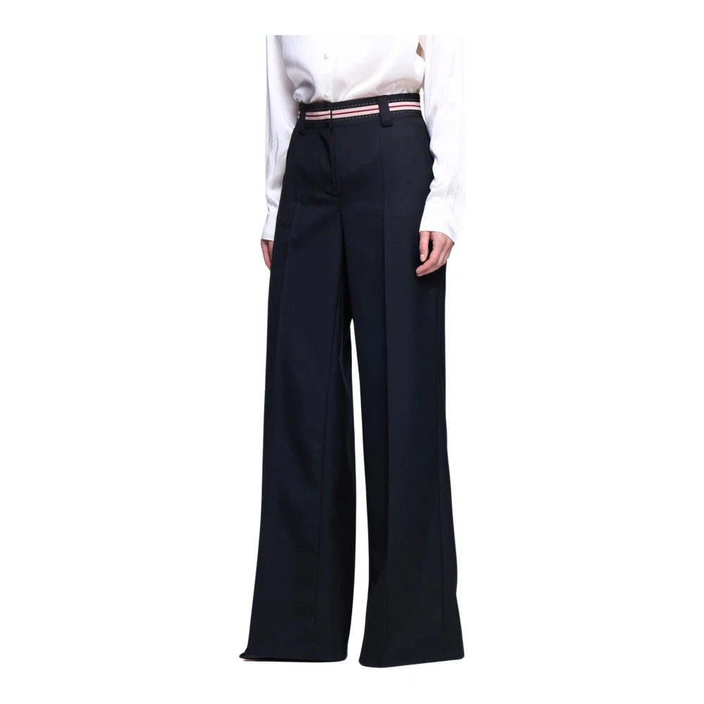Silvian Heach Kleurrijke Riem Wijde Rechte Broek Black Dames