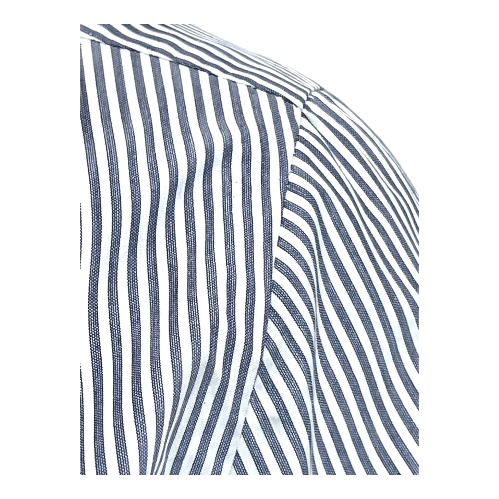 Salvatore Piccolo Napolitaanse Stijl Overhemd Blauw-Witte Strepen Blue Heren