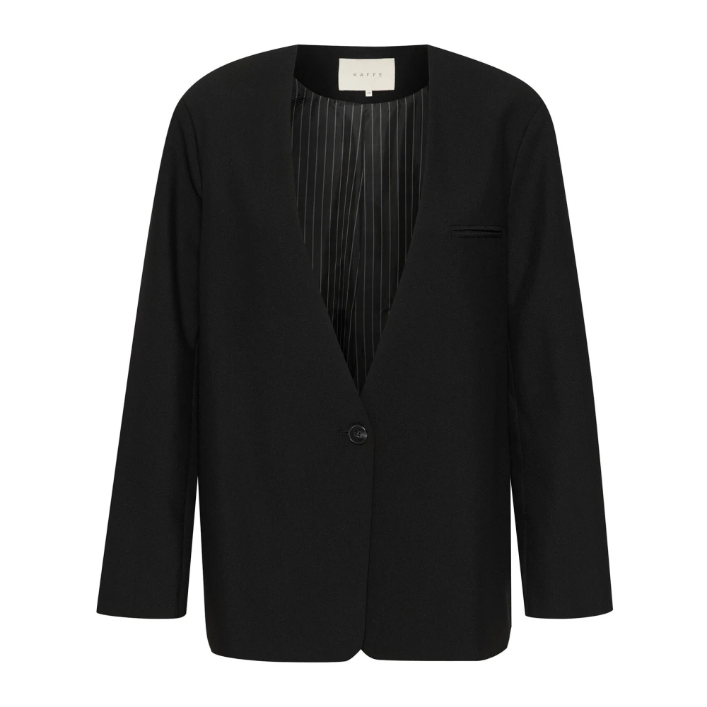 Kaffe Klassieke Boxy Blazer Zwart Diep Black Dames