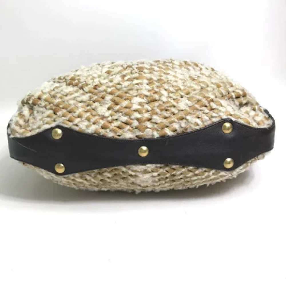 Salvatore Ferragamo Pre-owned Fabric shoulder-bags Beige Dames