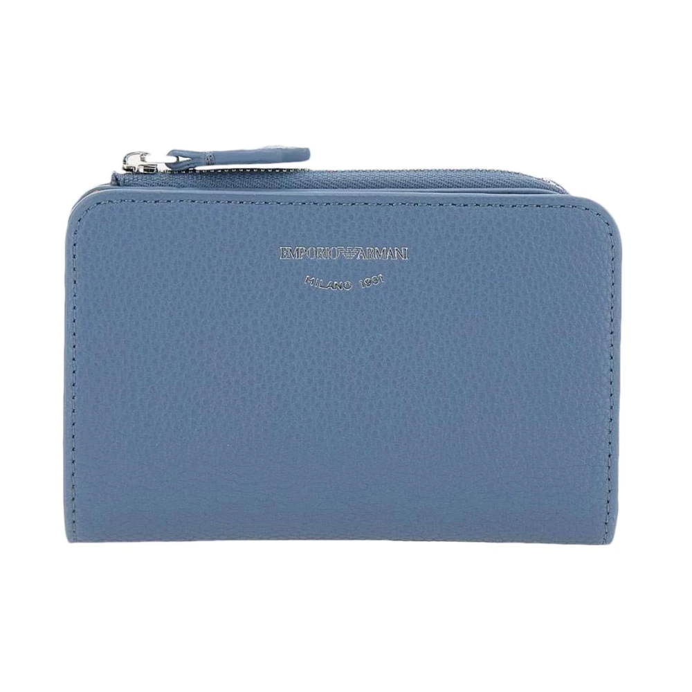 Emporio Armani Grijze Portemonnee met Hertenprint en Logo Blue Dames