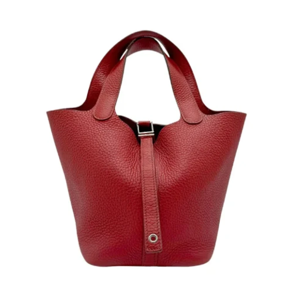 Hermès Vintage Pre-owned Leather handbags Red Dames