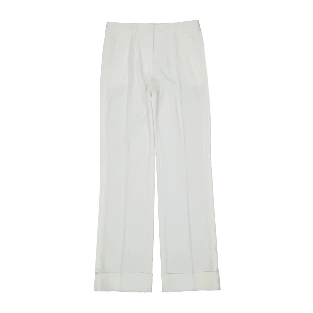 Blanca Vita Witte Broek met Satijnen Banden White Dames
