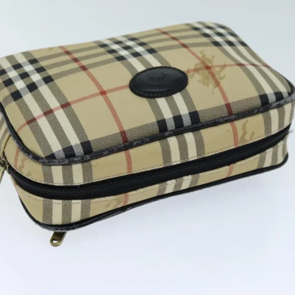 Burberry Vintage Pre-owned Leather clutches Beige Dames