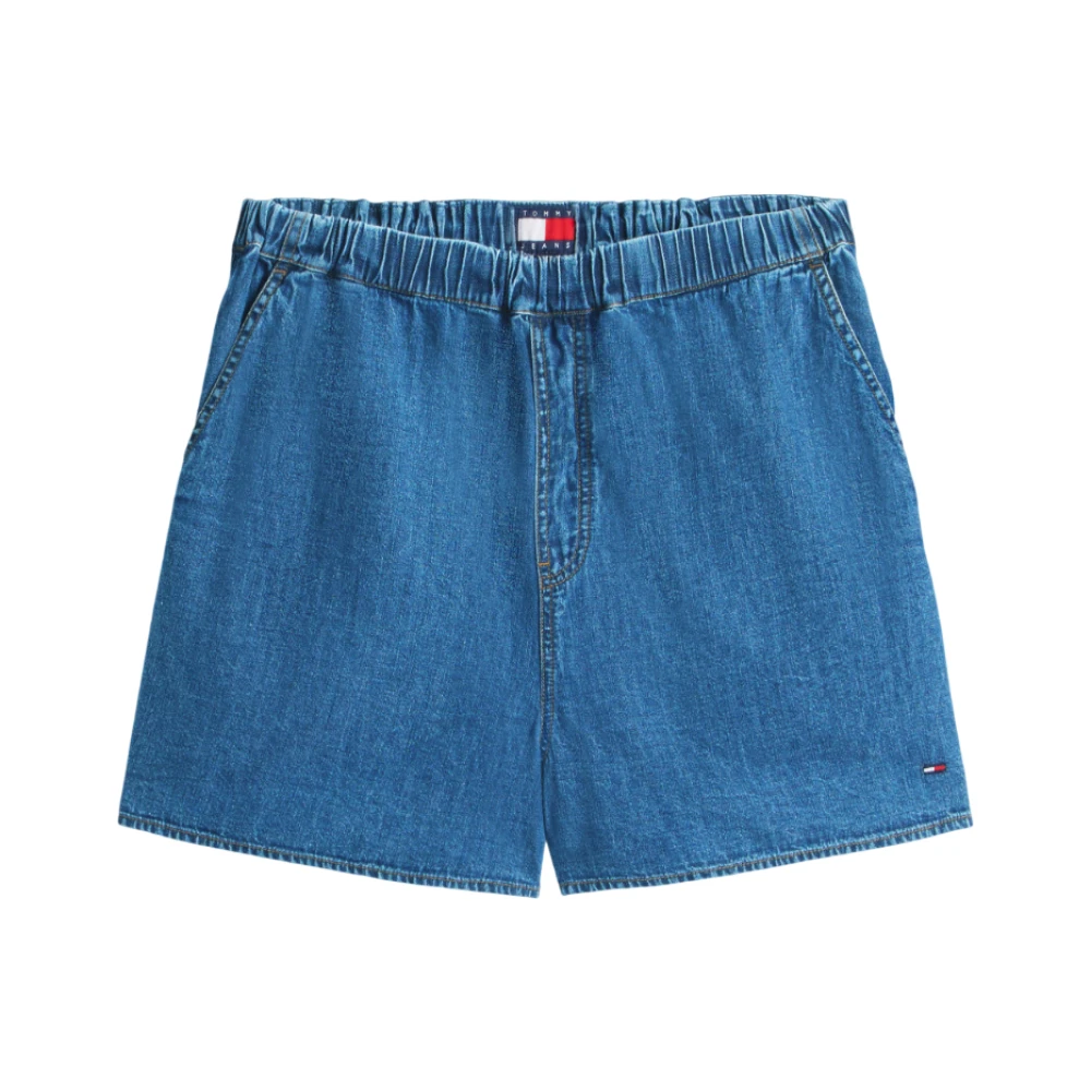 Tommy Jeans Women's Blue Denim Shorts, S, Chambray Loose Shorts