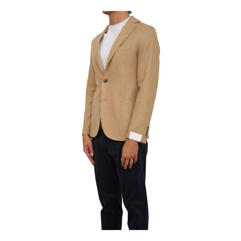 Eleventy Kameel Single-Breasted Jas Brown Heren