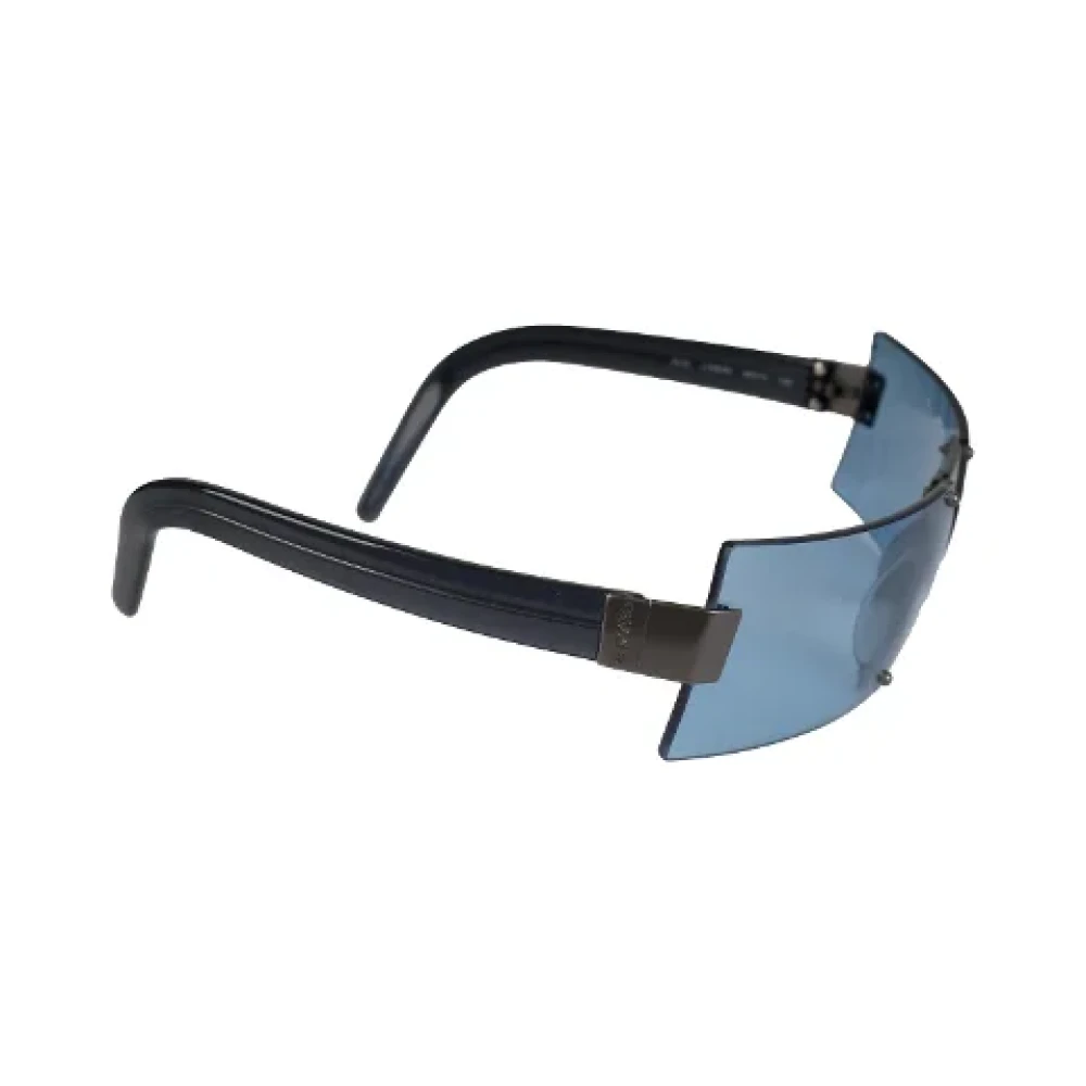 Chanel Vintage Pre-owned Metal sunglasses Blue Dames