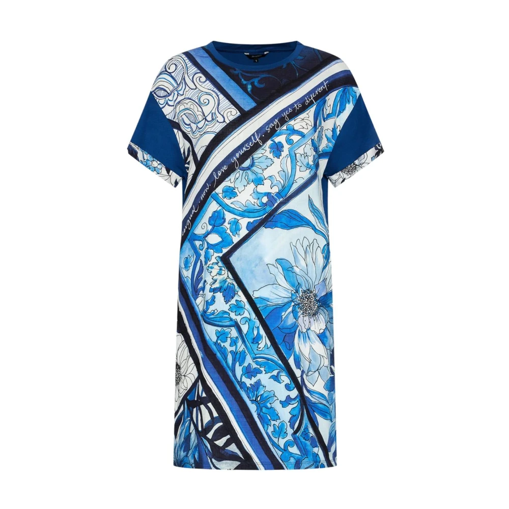Desigual Korte Jurk Blue Dames