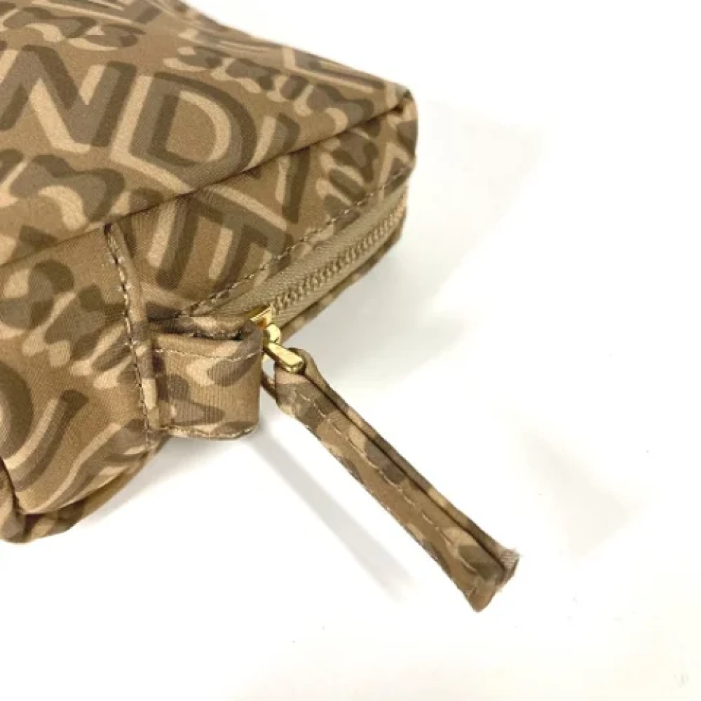 Fendi Vintage Pre-owned Nylon fendi-bags Beige Dames