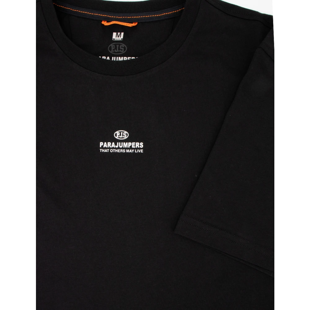 Parajumpers T-shirt met ritssluiting zak Black Heren