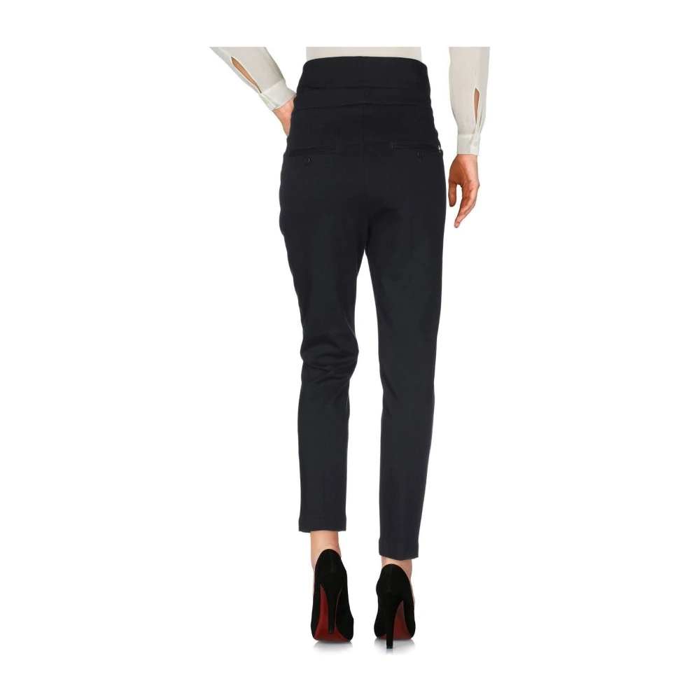 Dondup Hoge taille zwarte broek voor vrouwen Black Dames