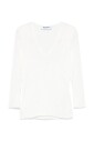 witte-v-hals-trui-met-textuur