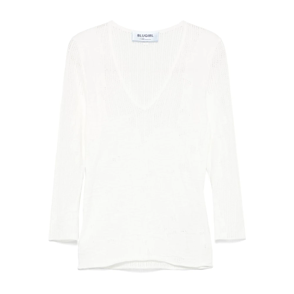 Knitwear > V-neck Knitwear - - Blugirl - Modalova
