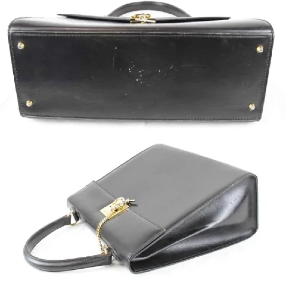 Celine Vintage Pre-owned Leather handbags Black Dames