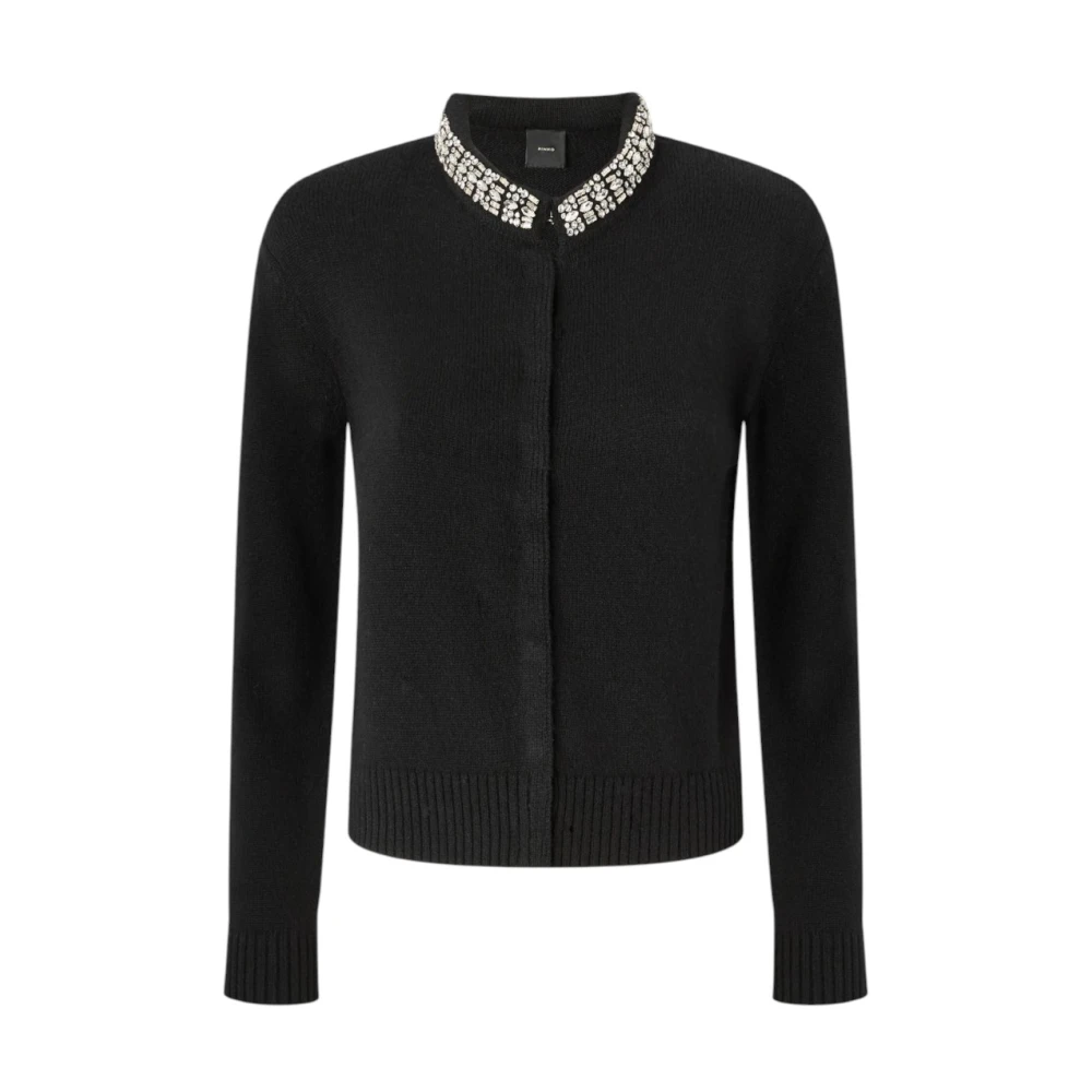 Pinko , Cardigans, Female, Black, L, Cardigan - Image 3