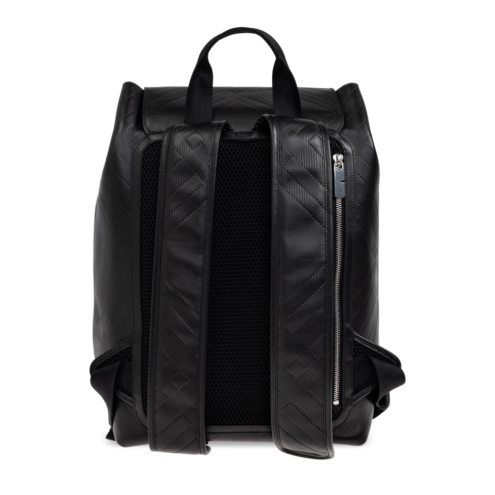 Burberry Leren rugzak Black Heren