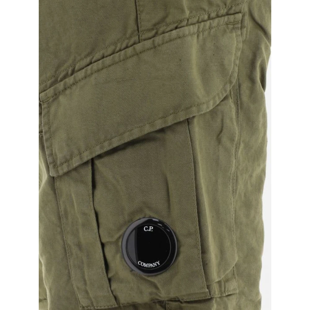 C.P. Company Cargo Shorts in Groene Katoen Linnen Mix Green Heren
