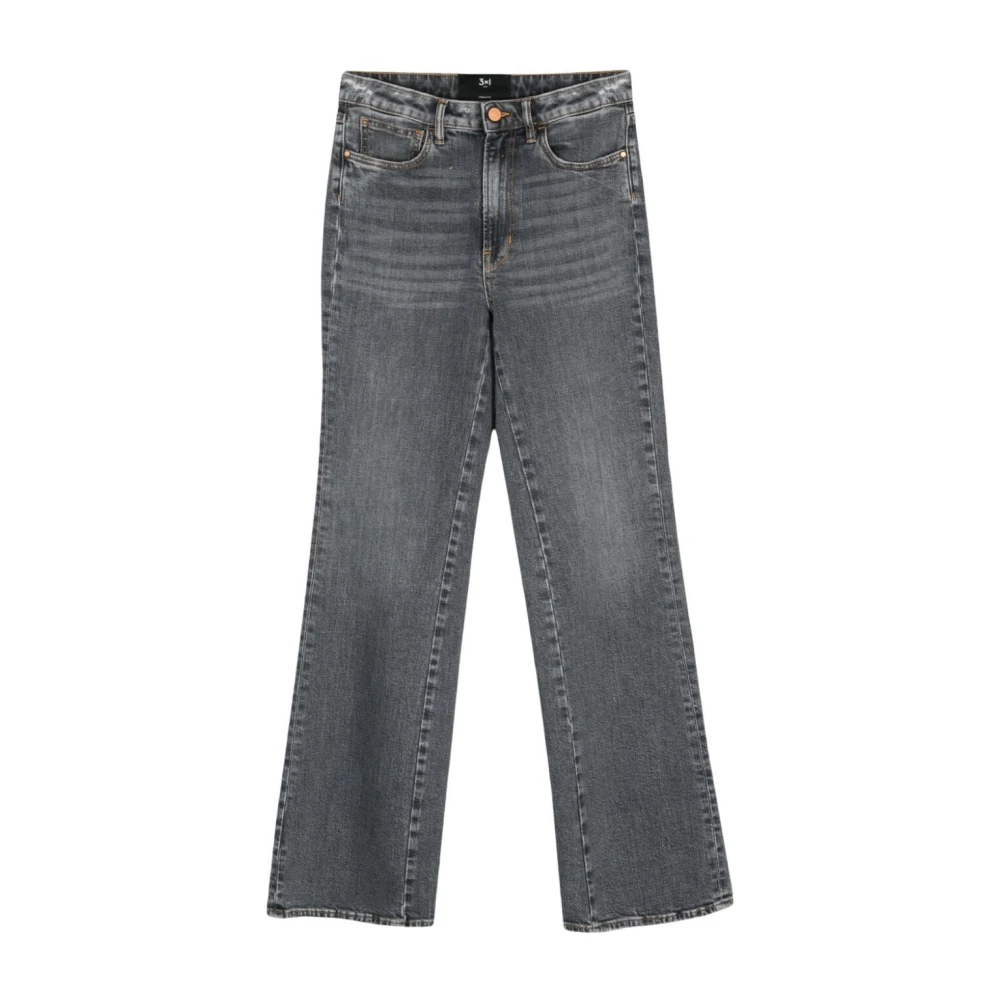 3X1 Stone Farrah Denim Jeans Gray Dames